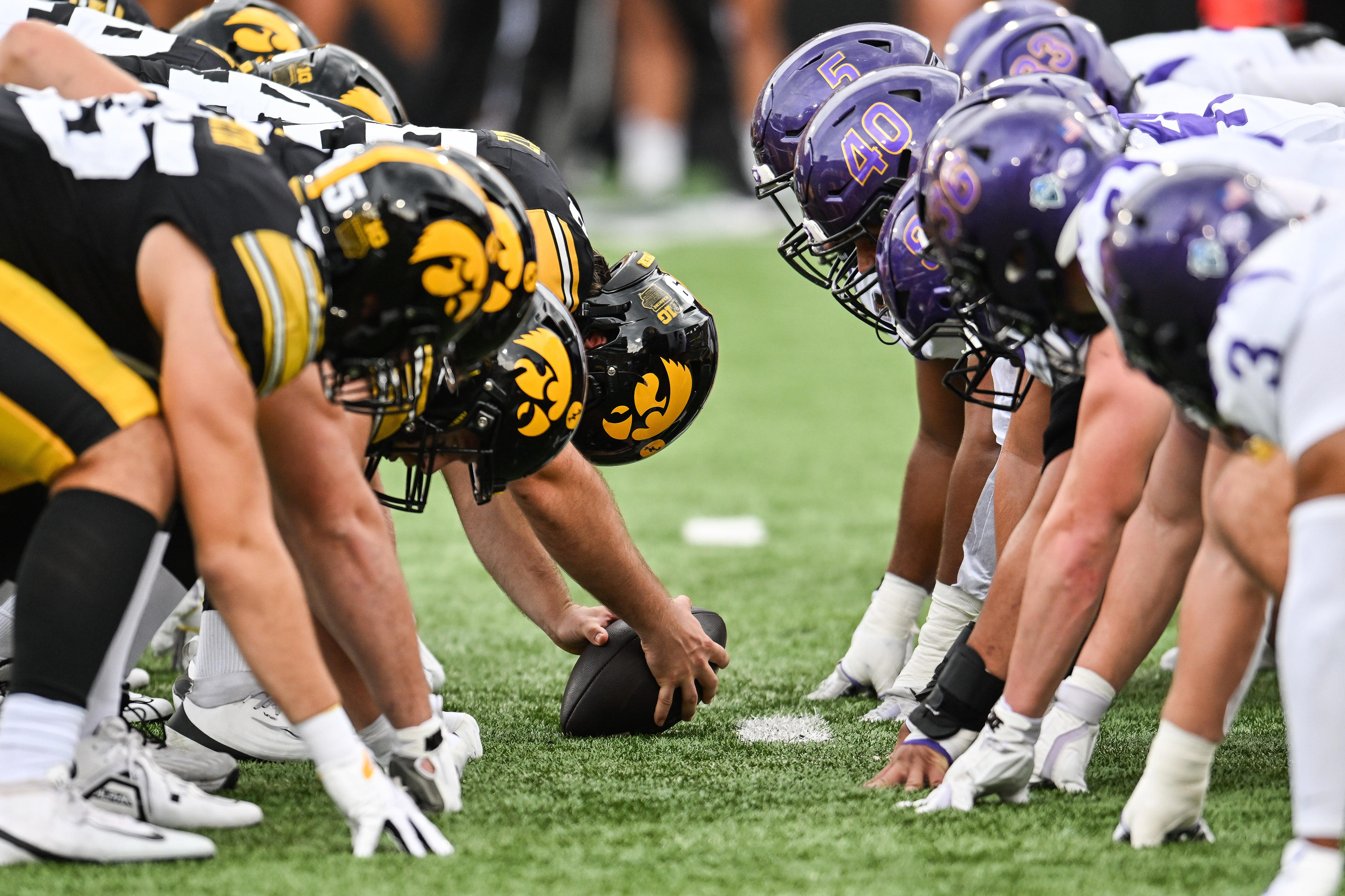 Iowa football OL named to Joe Moore Award midseason honor roll