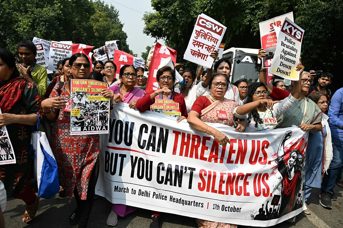 Women’s groups march to Delhi Police HQ over alleged sexual violence ...