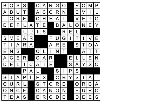 Puzzle solutions for Saturday, Oct. 17, 2026