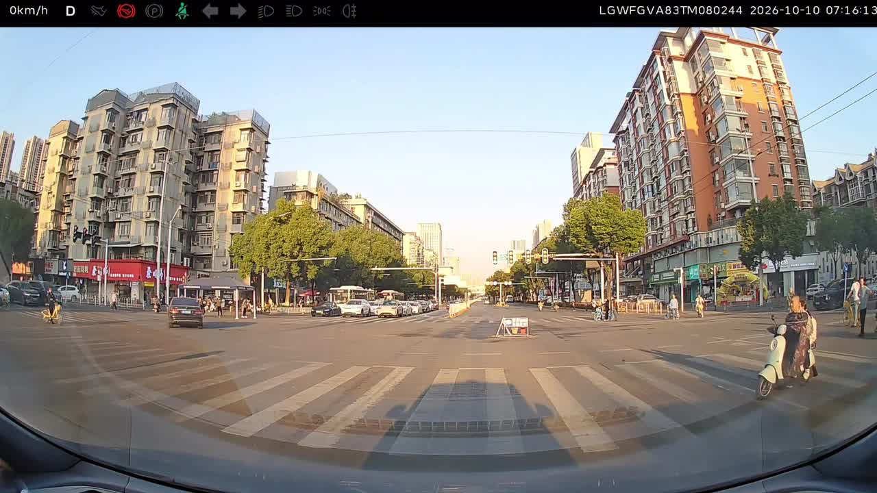 Scooter rider and passenger struck by a car at an intersection in Hubei ...