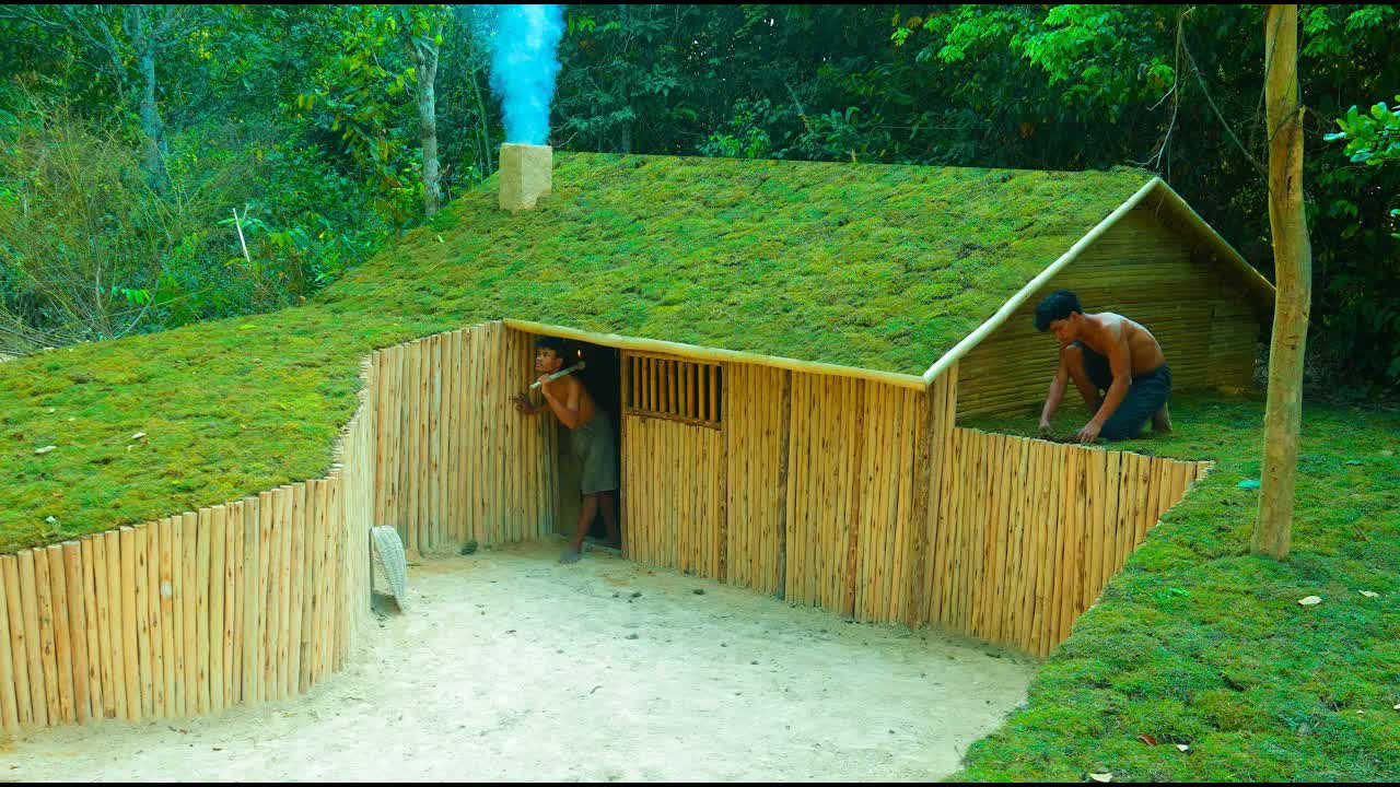 Two men build a hidden underground living room in 20 days