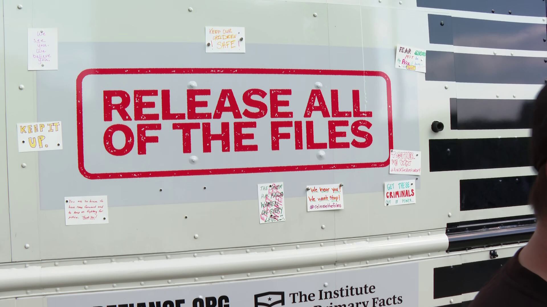 Mobile exhibit pushing for Epstein files release stops in Columbia