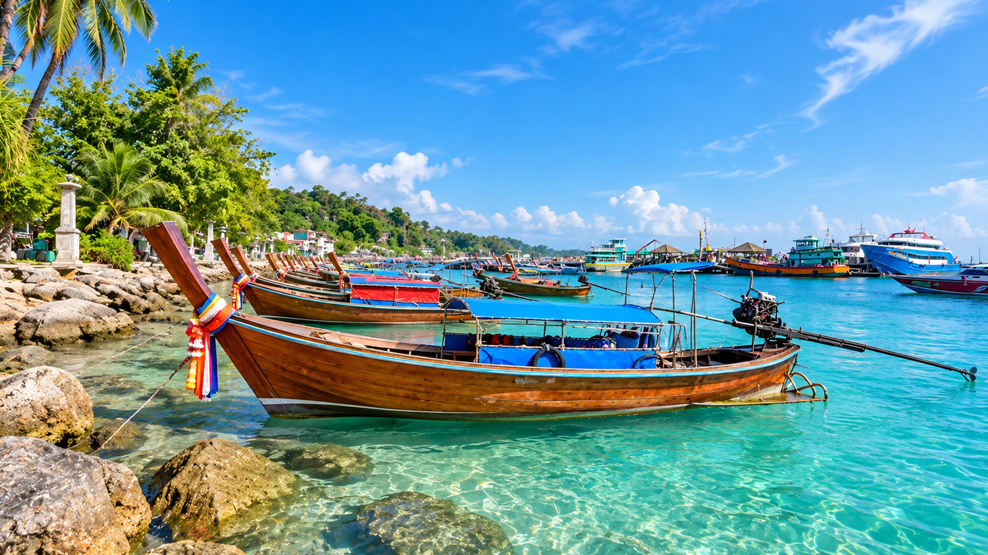 Koh Phi Phi, Thailand where limestone cliffs meet marine life