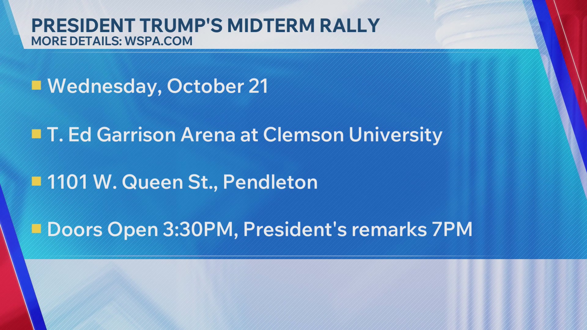 Trump, Vance to make appearances at midterm rallies in the Upstate, WNC