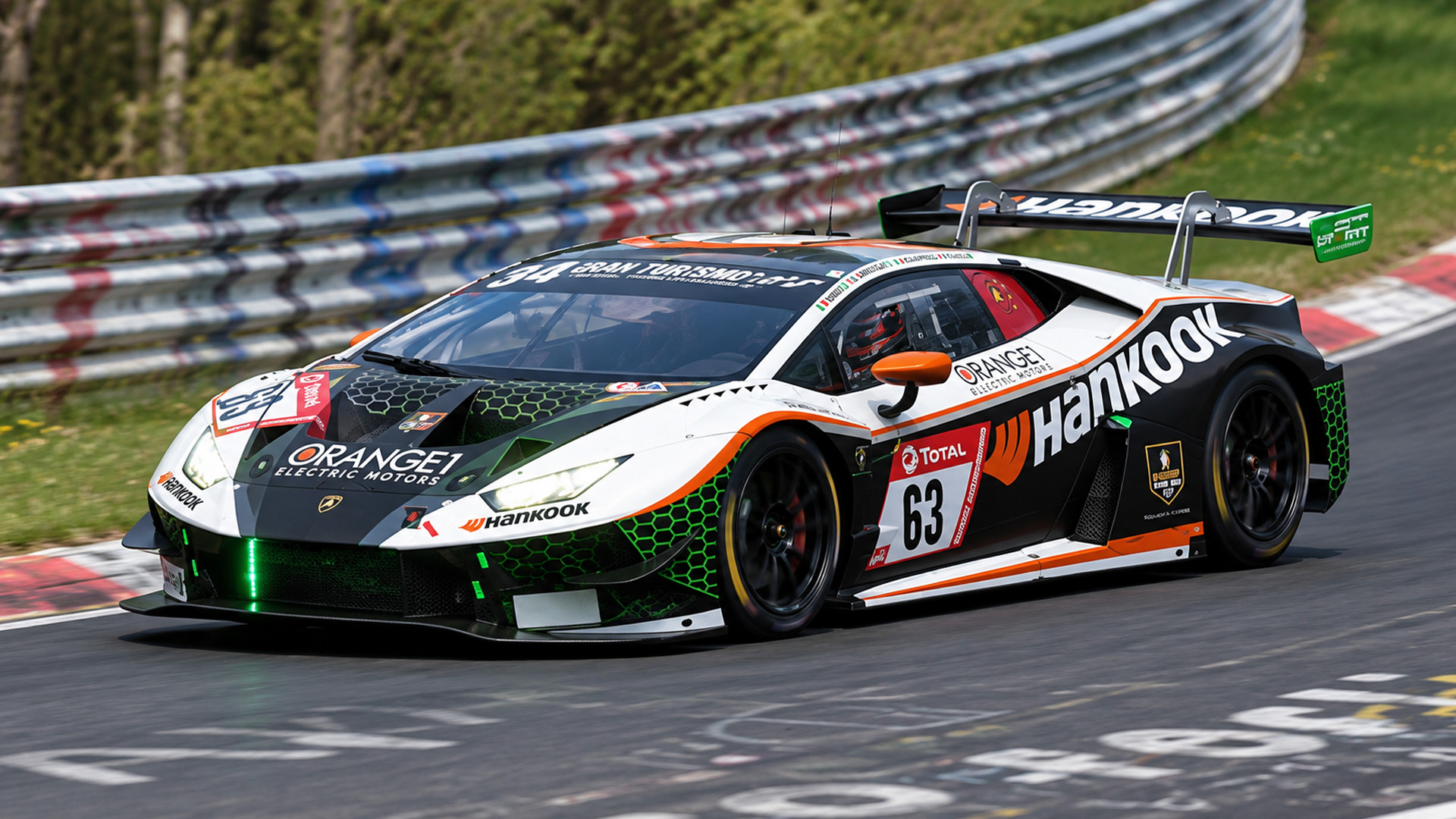 Race cars collide during Nürburgring 24h night qualifying