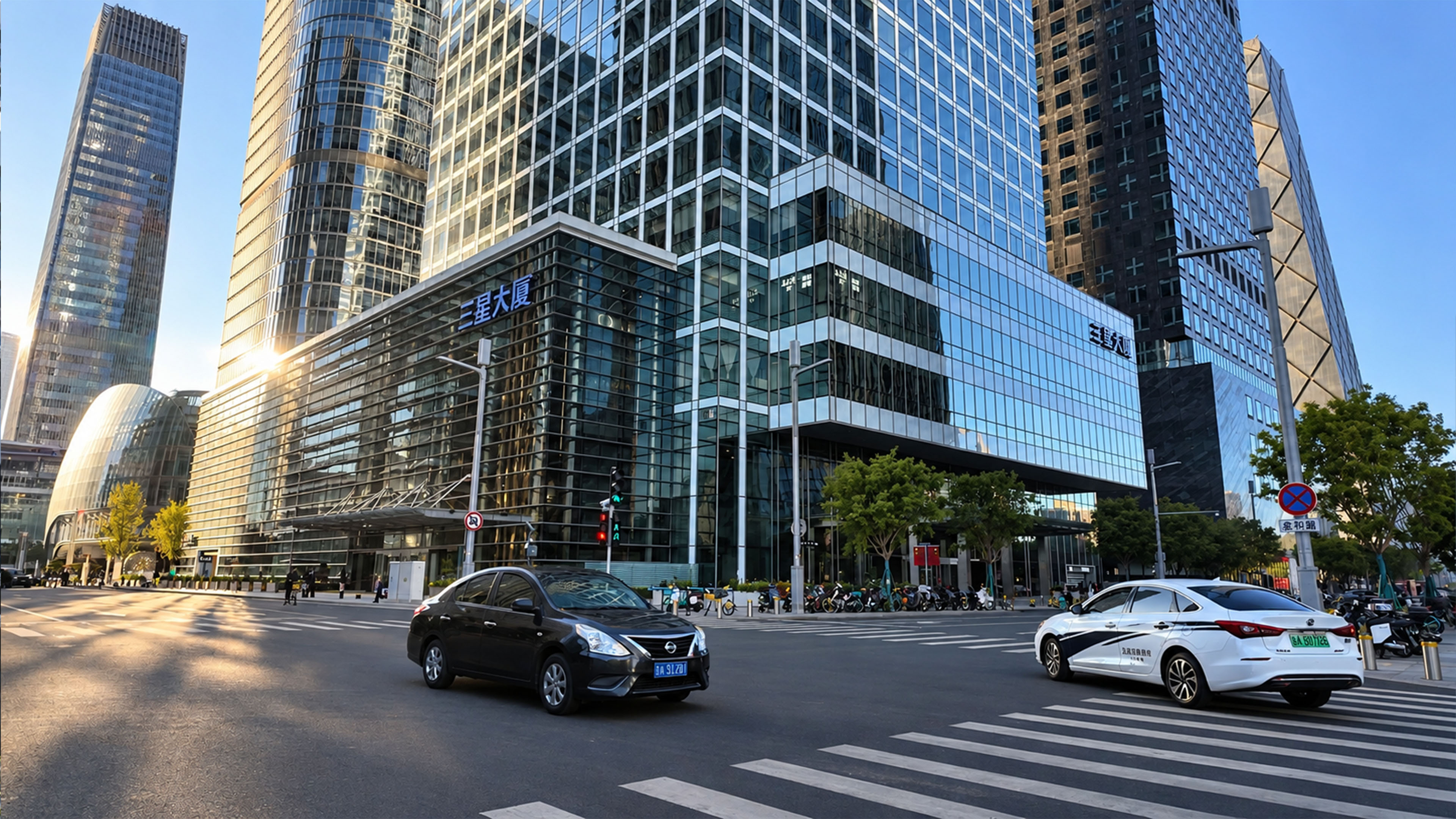 Beijing’s glass towers rise around this modern city intersection