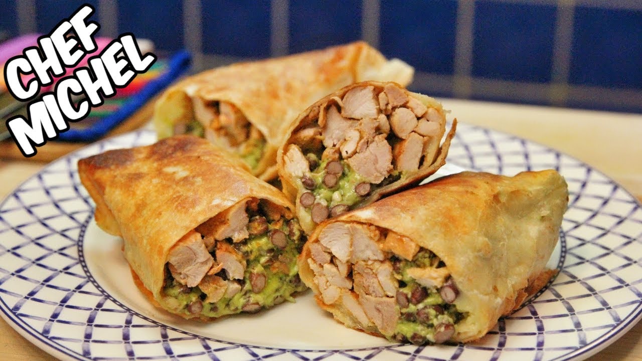Recette rapide de chimichanga | burrito frit au poulet