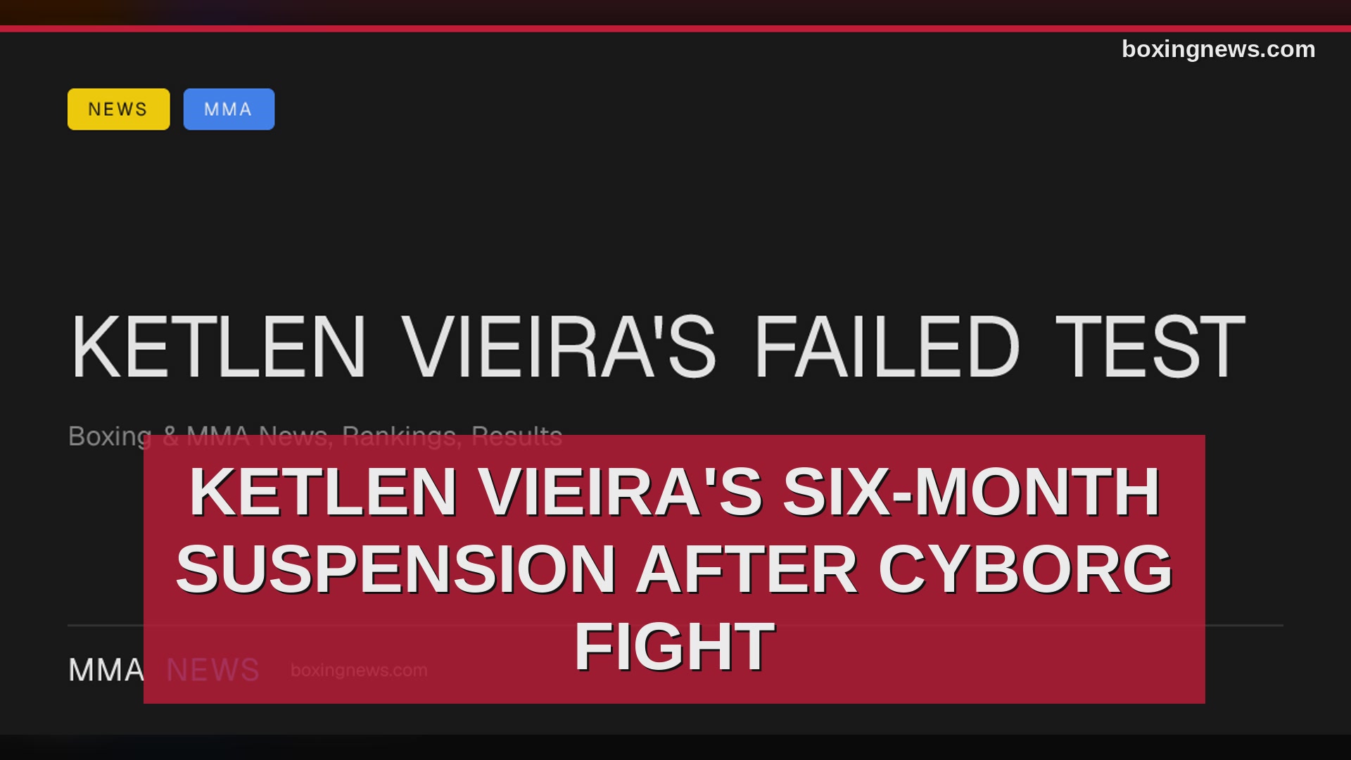 Ketlen Vieira's six-month suspension after Cyborg fight