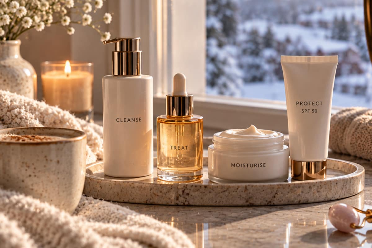 A four-step winter skincare routine for hydrated, glowing skin