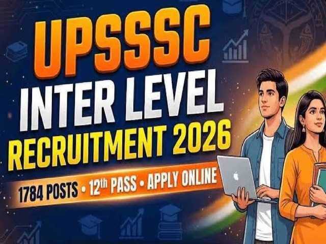 UPSSSC inter level recruitment 2026: 1,784 posts announced for 12th ...