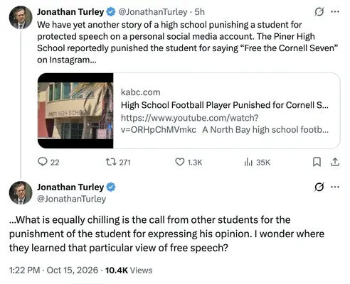 HS football team captain disciplined for 'Free the Cornell 7' social ...