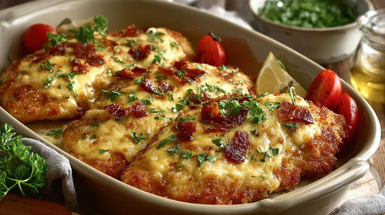 Überbackene Schnitzel mit Käse und Speck: Klassiker mit Twist