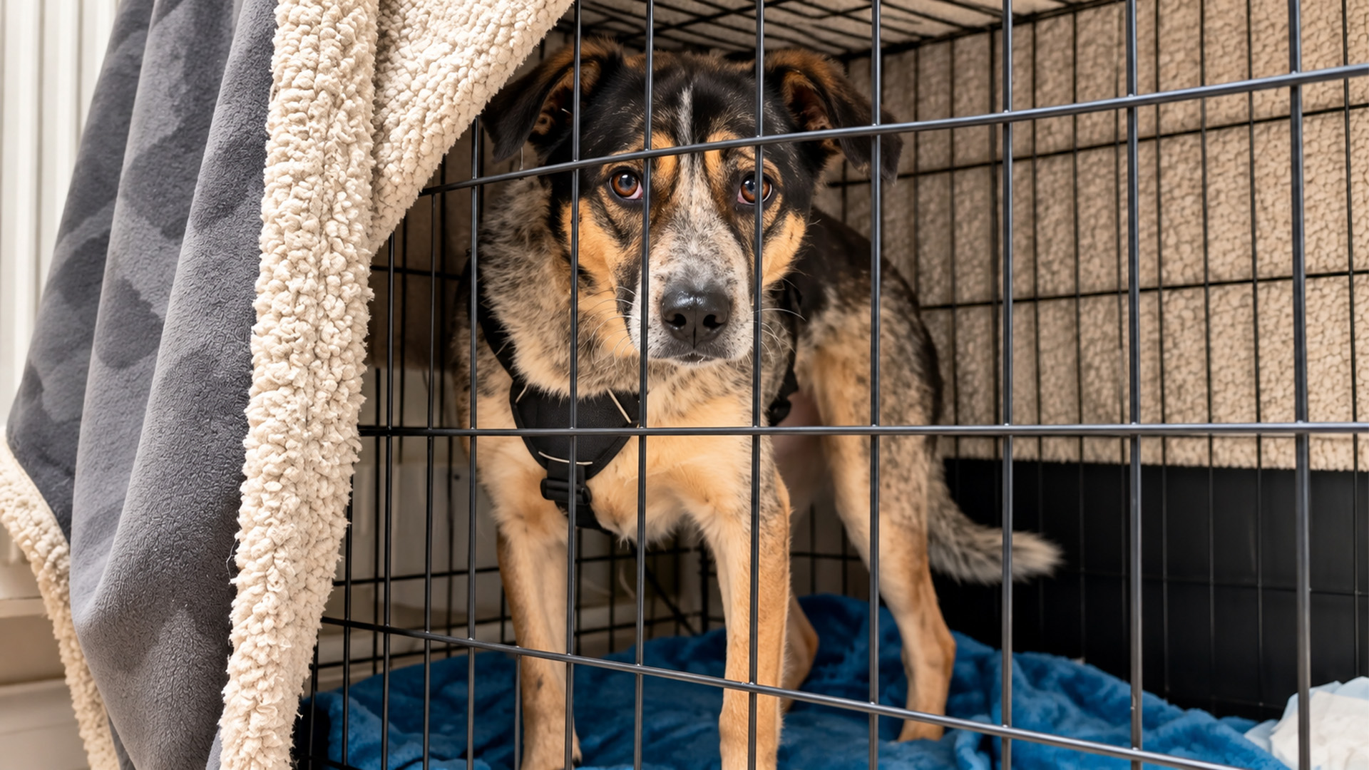 A terrified rescue dog finally began to trust