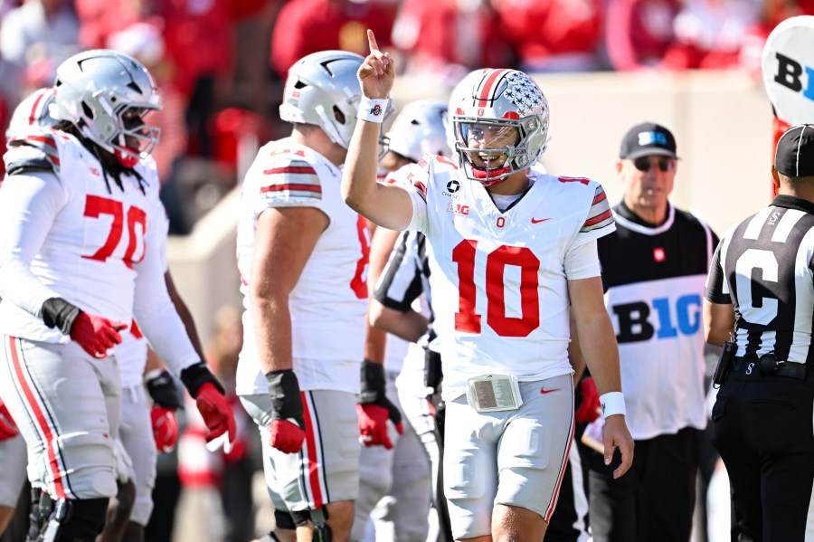 QB Julian Sayin out for several weeks after leaving OSU-IU game in fourth quarter