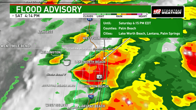 Flood advisory for Palm Beach County