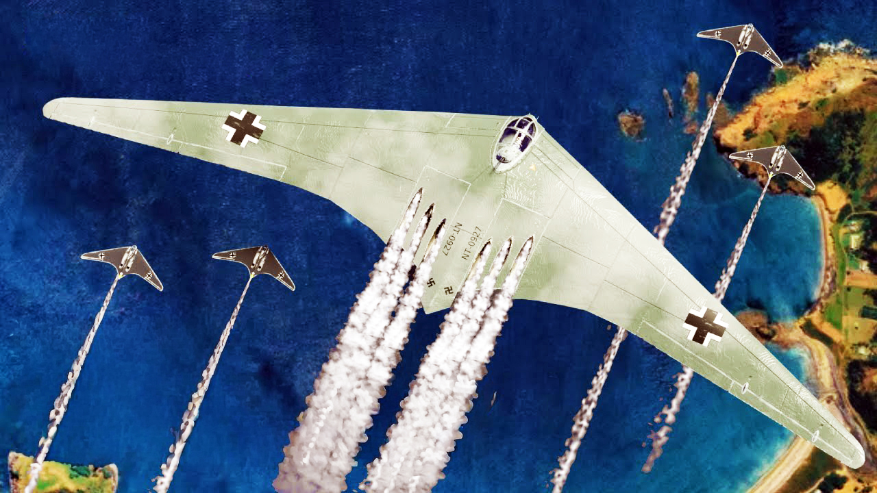 Nazi Germany's 40-metre, six-jet flying wing - Horten HXVIII