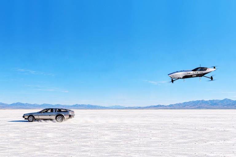 DeLorean enters world's first electric flying car racing league
