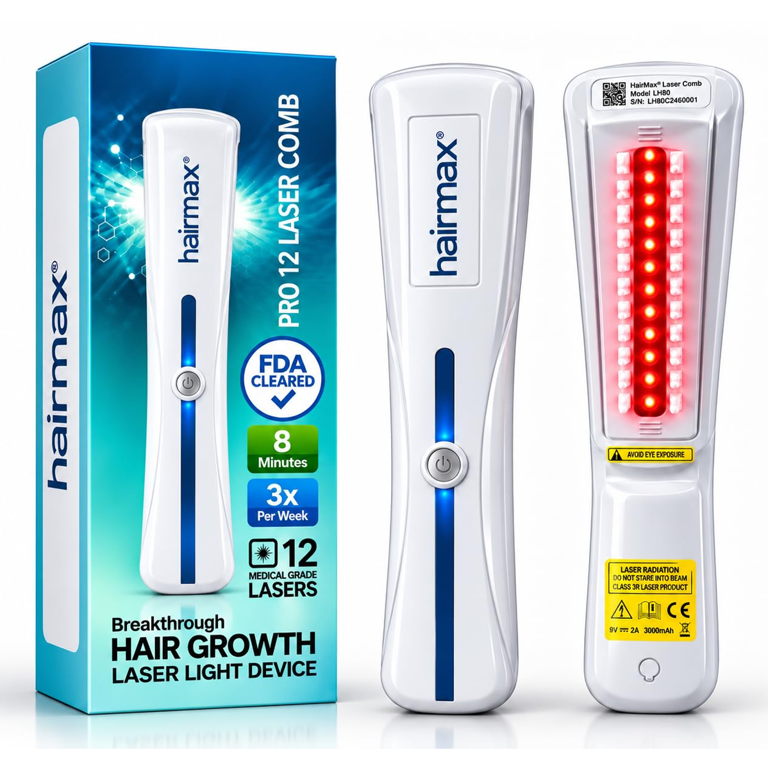 This FDA-cleared hair growth laser comb takes just 8 minutes to use