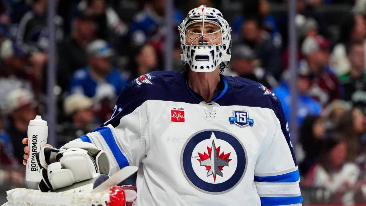 Connor Hellebuyck suspension: Jets goalie eligible to return Oct 23 ...