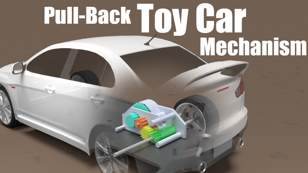 How does a pull-back toy car work?