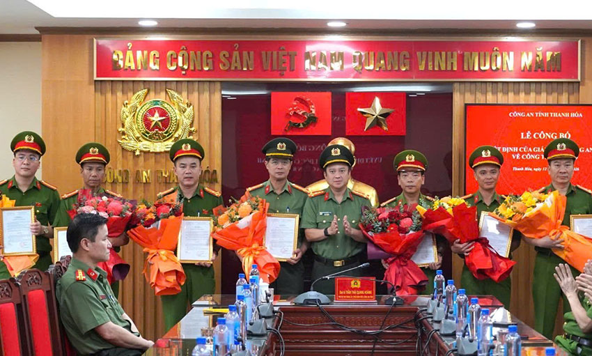 Điều động, bố trí nhiều sĩ quan công an về các xã ở Thanh Hóa, Cần Thơ