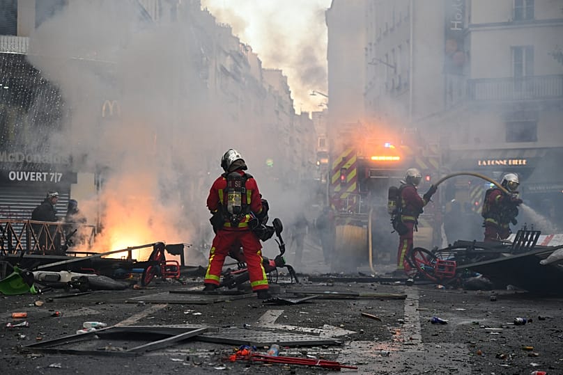 Protesters clash with police in Belgium as demonstrations turn violent ...