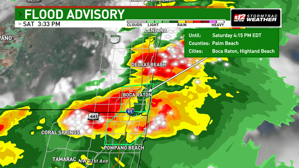 Flood advisory for Palm Beach County