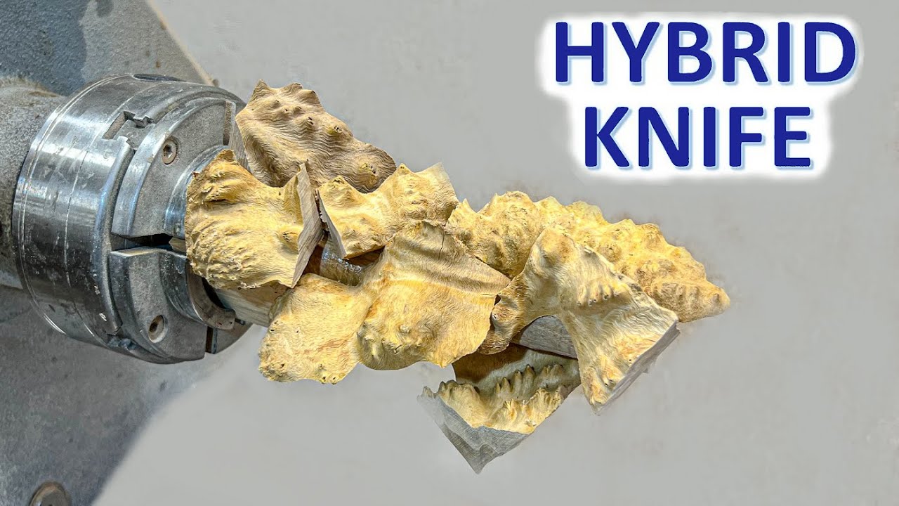 Turning burl offcuts into a stunning resin hybrid knife