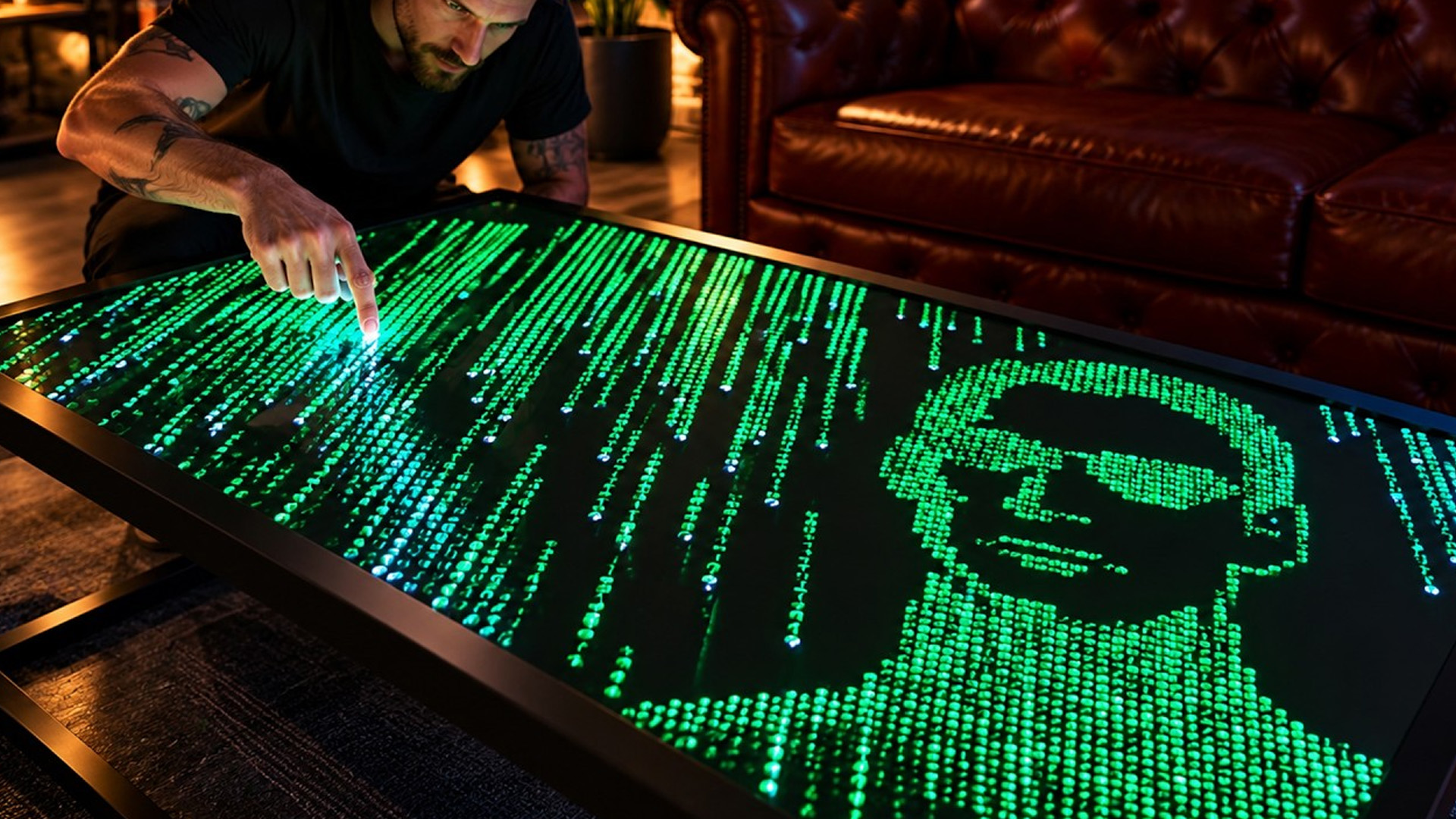 An ordinary table reimagined through Matrix inspiration
