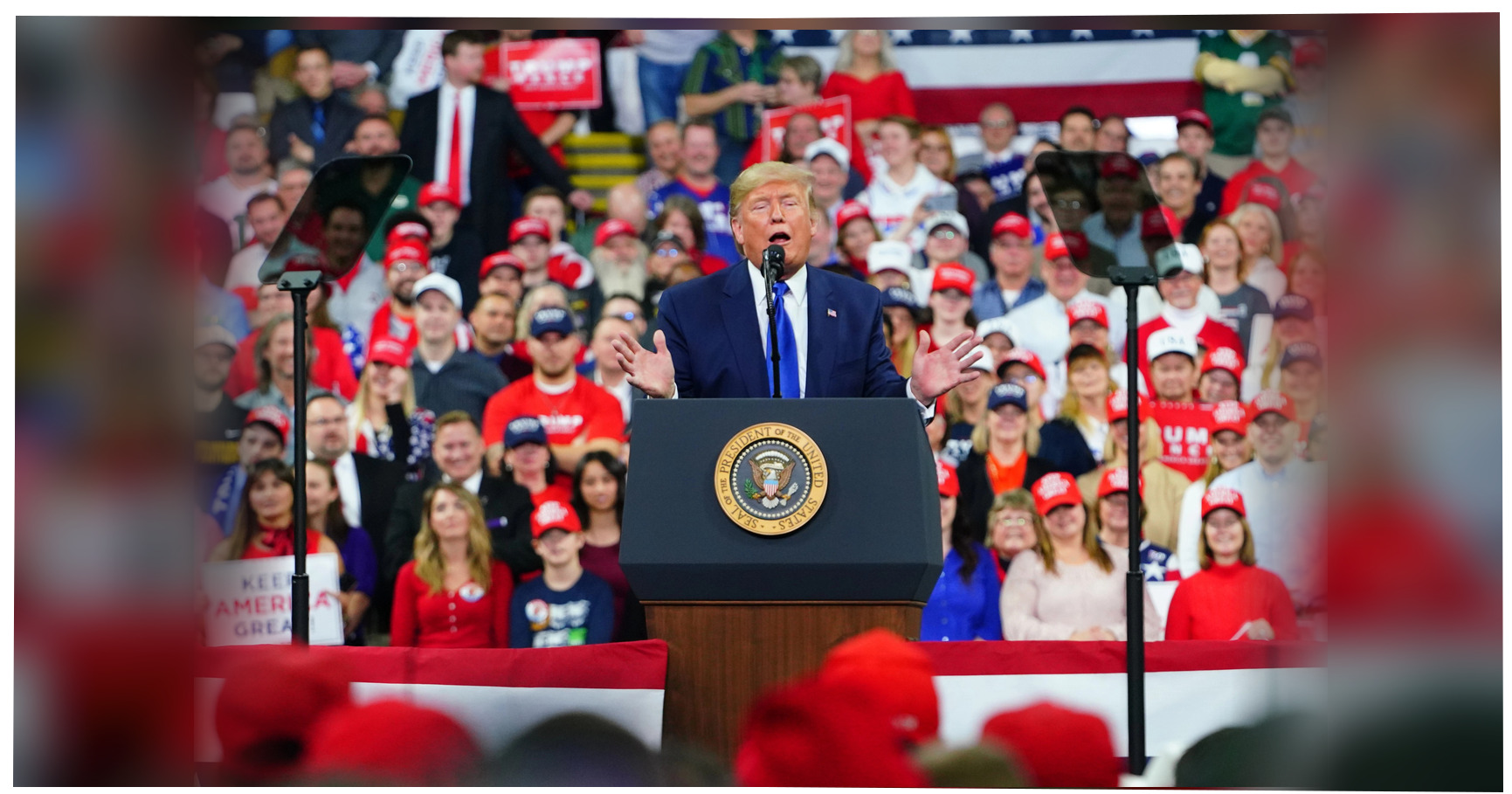 Trump mocks Ossoff’s looks at Georgia rally disrupted by anti-ICE ...