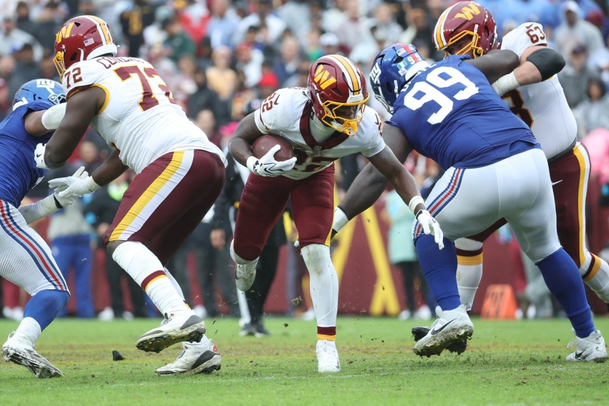 Commanders rule out RB Jacory Croskey-Merritt, 3 others vs. 49ers