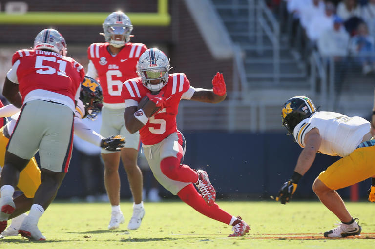 Kewan Lacy to miss Ole Miss vs Auburn game with shoulder injury