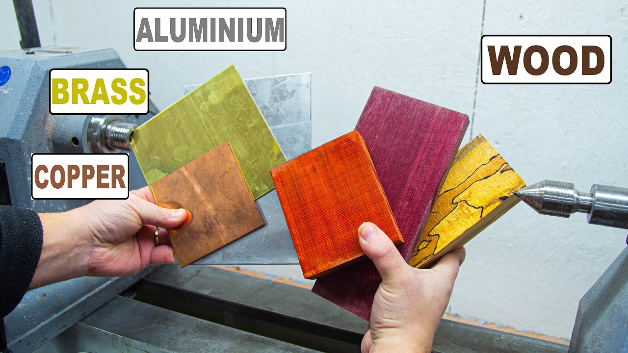 Woodturning metal? Testing brass, copper and aluminium!