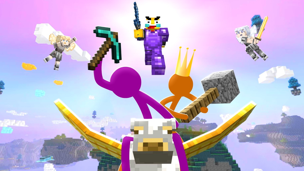 Build Battle Aether: Stick figures build above the clouds