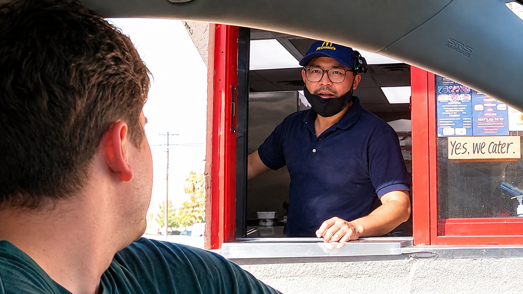 He ordered in Chinese at the drive-thru... then he pulled up to the window