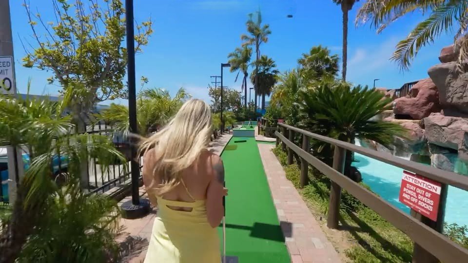 Exploring an epic fun park mini golf course