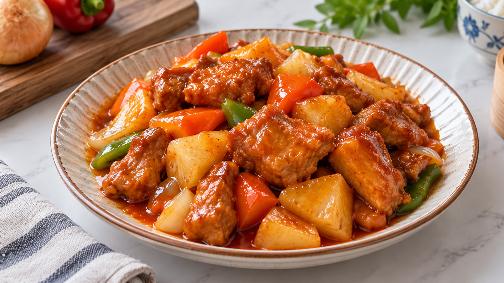 Why add bananas to a pork stew?