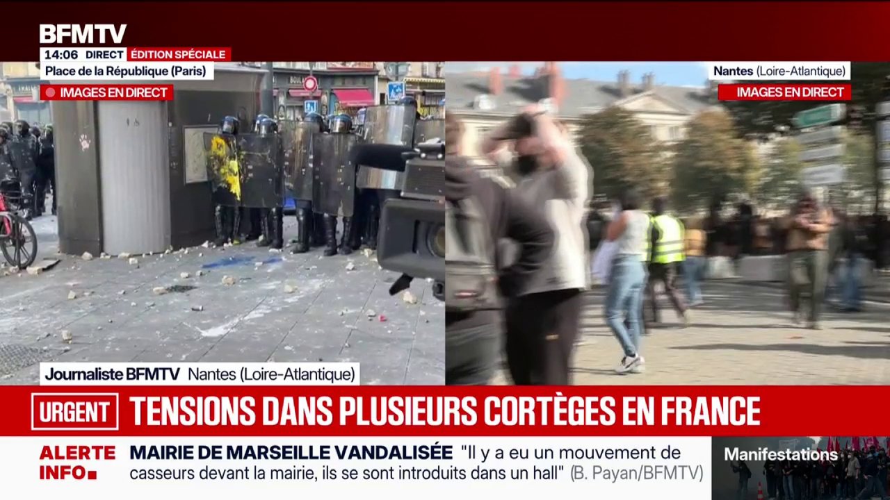 Manifestation du 17 octobre: à Nantes, des tensions débutent sur la ...