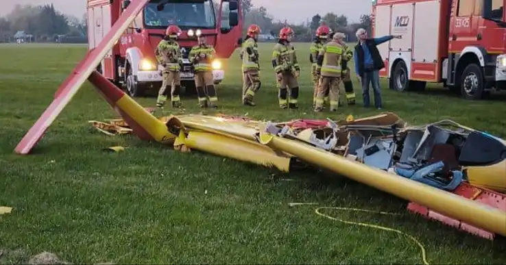 Nie żyje pilot szybowca. Maszyna spadła z około 50 metrów na ziemię