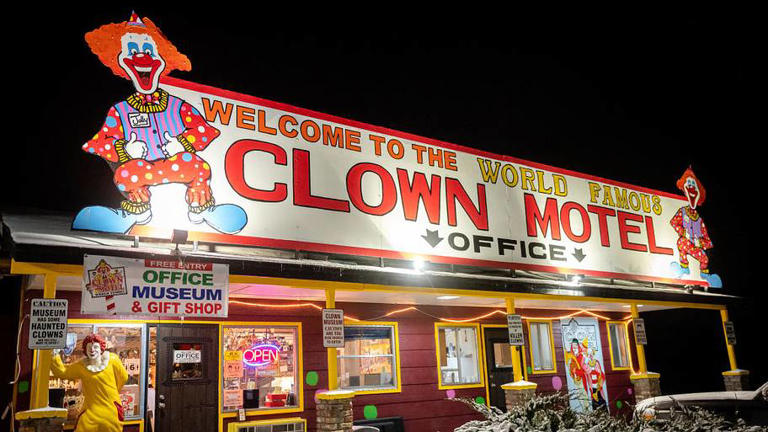 Would you stay at this haunted clown motel next to a cemetery?
