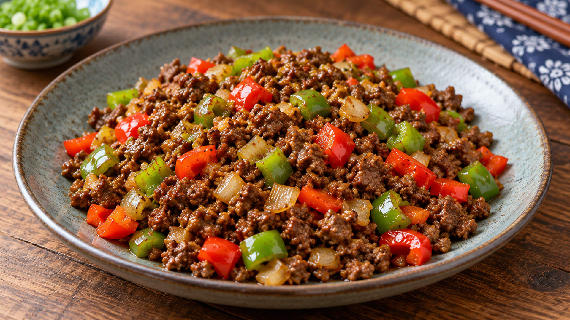 Ground beef stir-fry packed with bold flavor