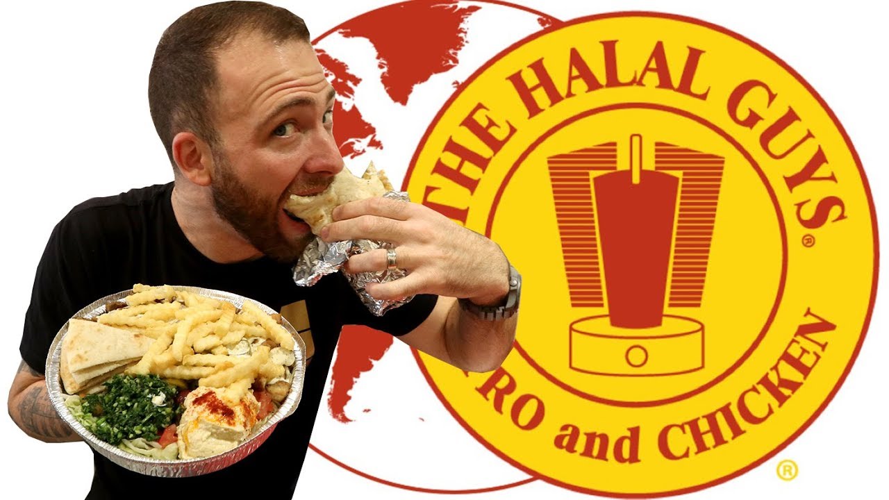 Trying a spicy halal feast at The Halal Guys in South Miami!