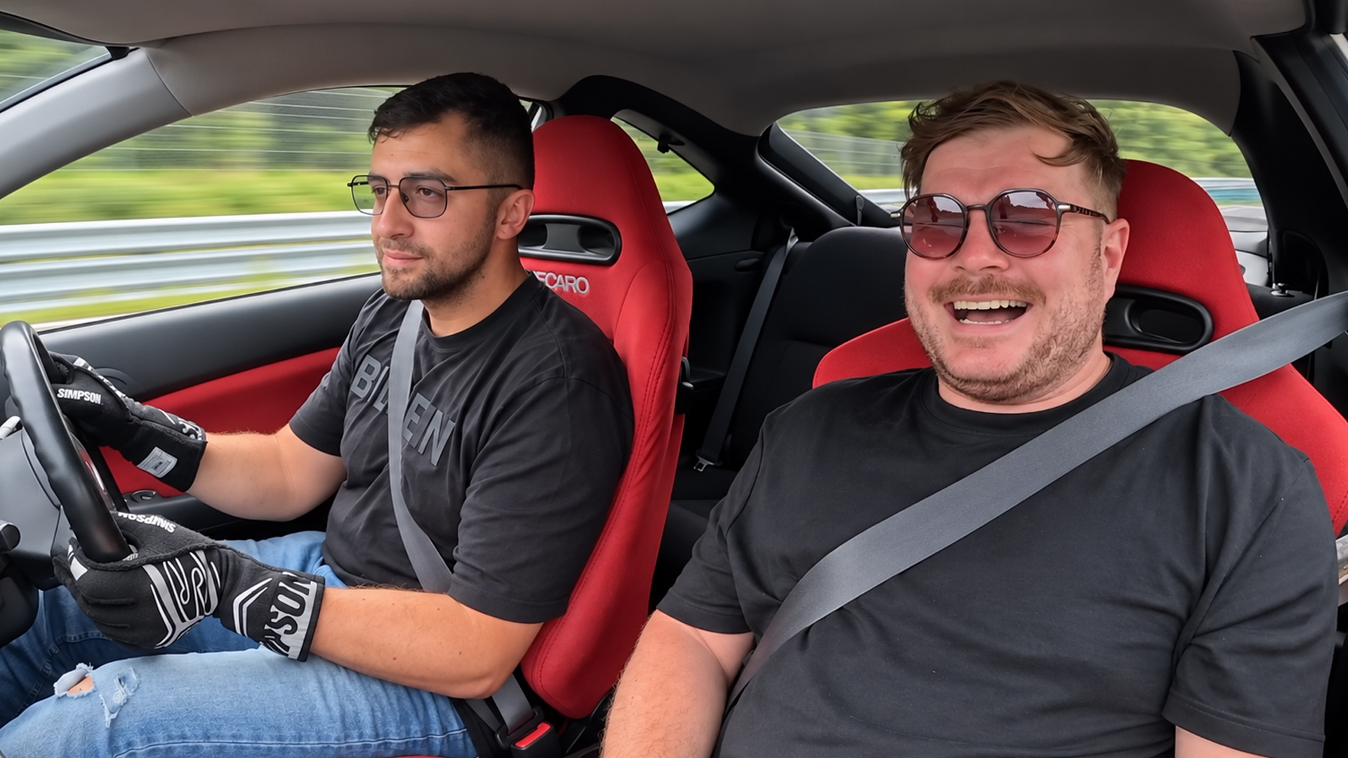 Track passenger enjoys a fast Nürburgring run