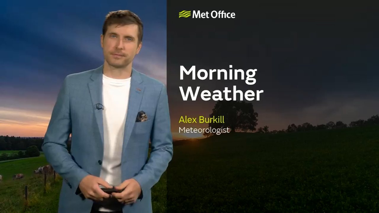 Met Office Friday morning weather forecast 12/06/2026