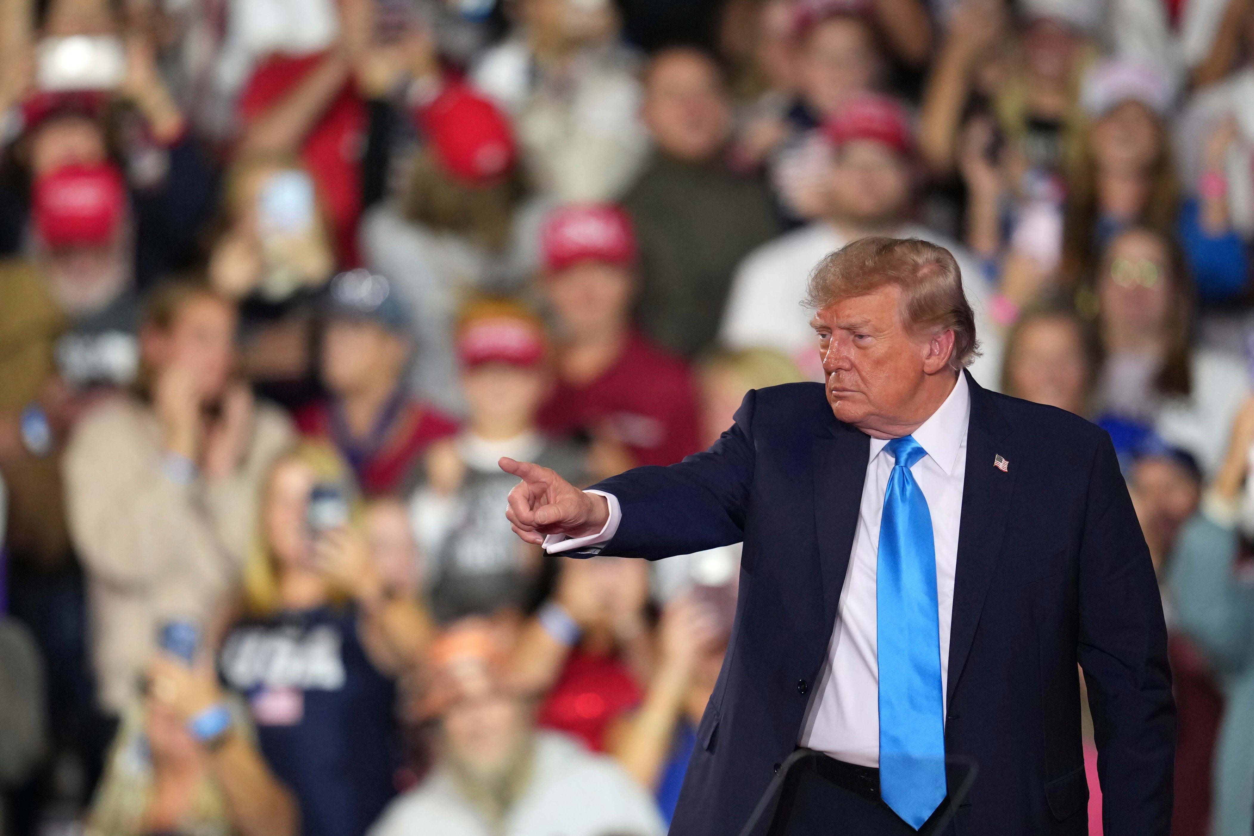 Protester removed from President Trump rally in Northern Kentucky