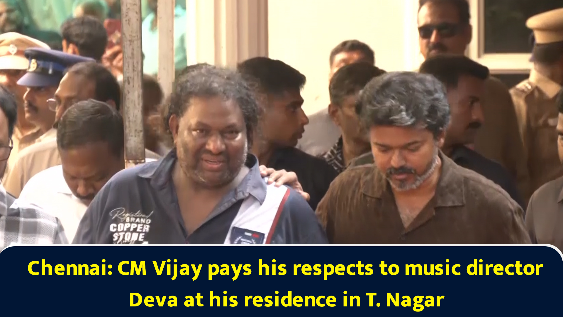 Chennai: CM Vijay pays his respects to music director Deva at his ...