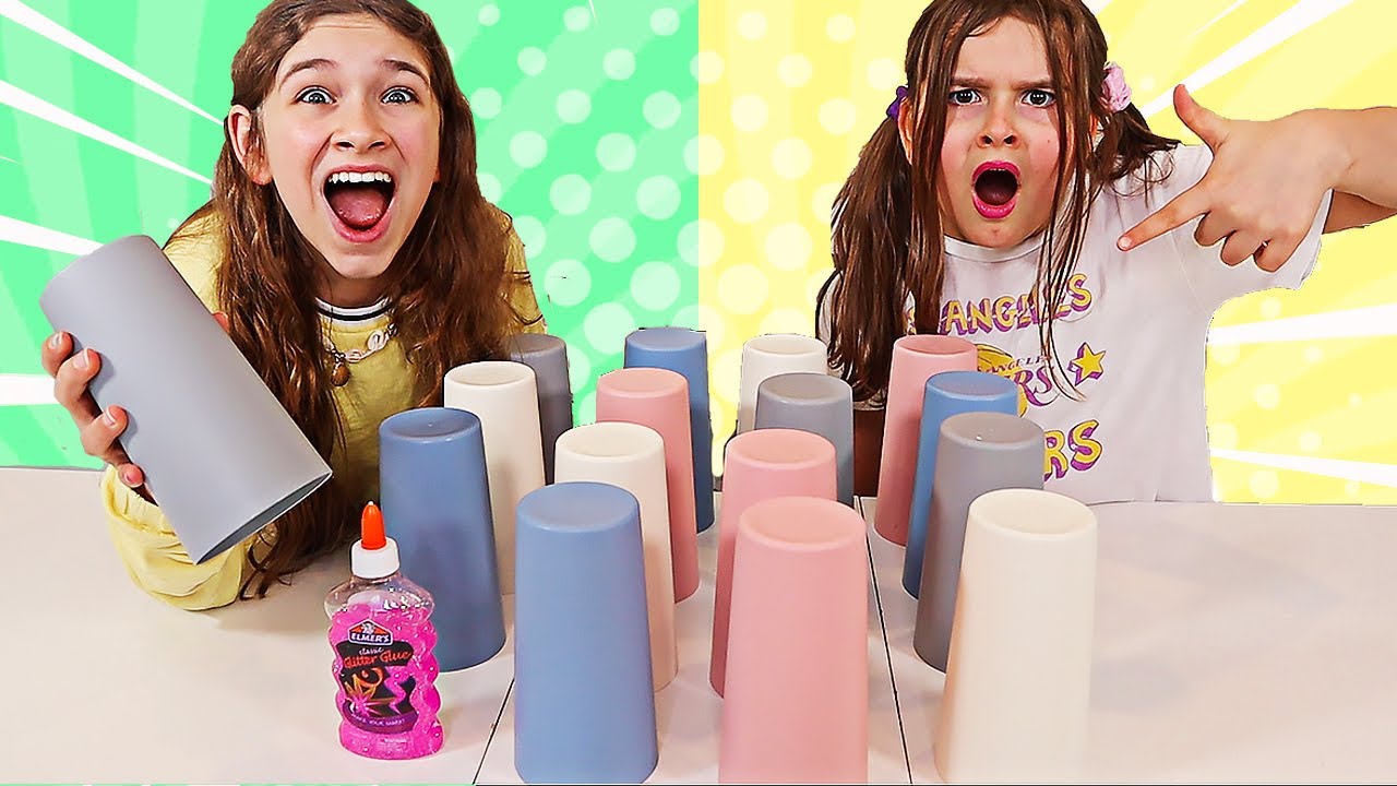 Don't choose the wrong mystery cup slime challenge | JKrew