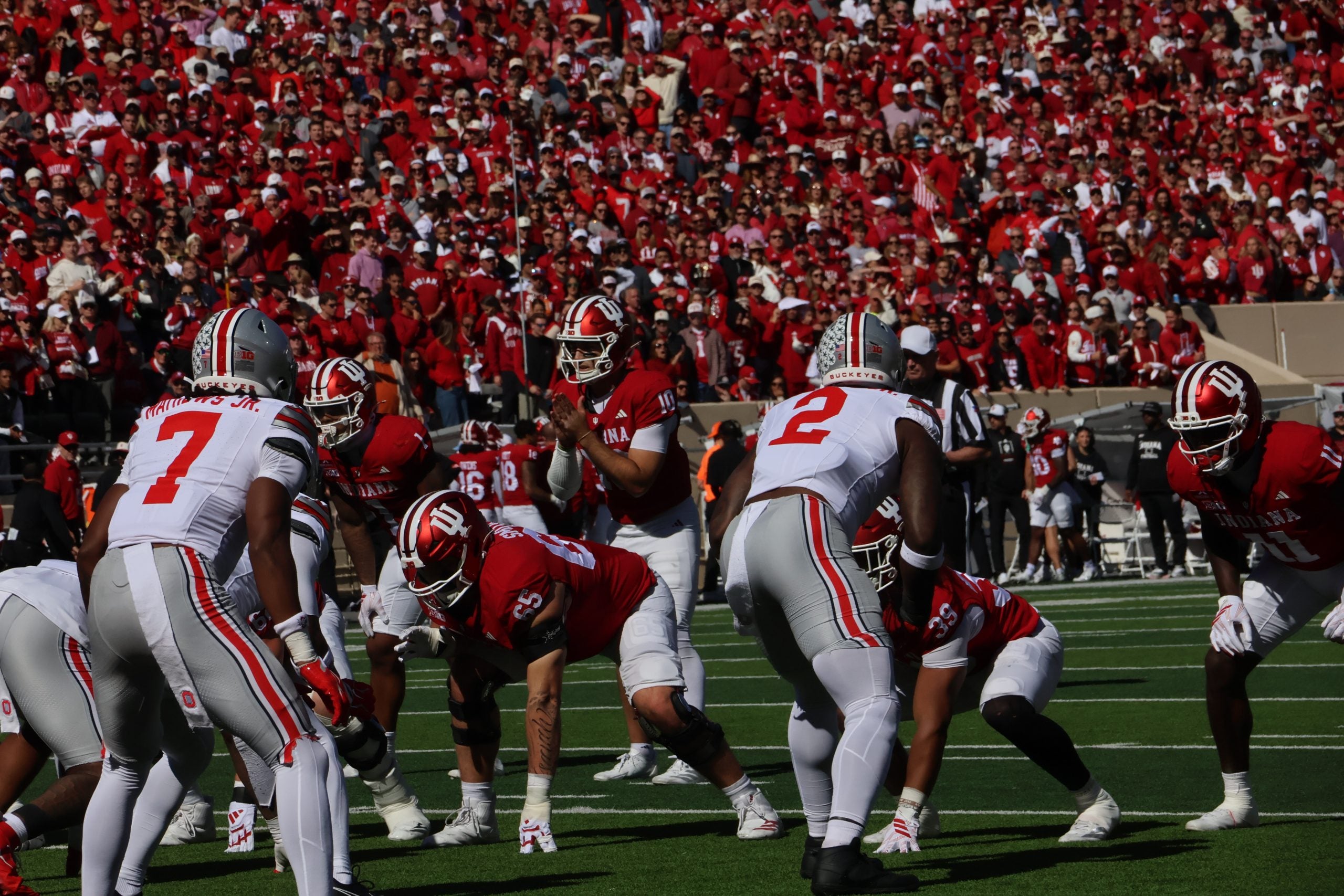 No. 4 Ohio State leads No. 5 IU 10-7 at halftime