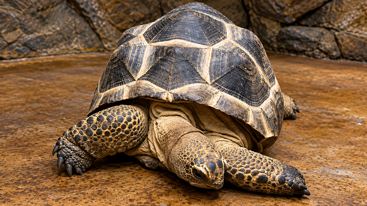 Aldabra tortoises are gentle giants with incredible strength
