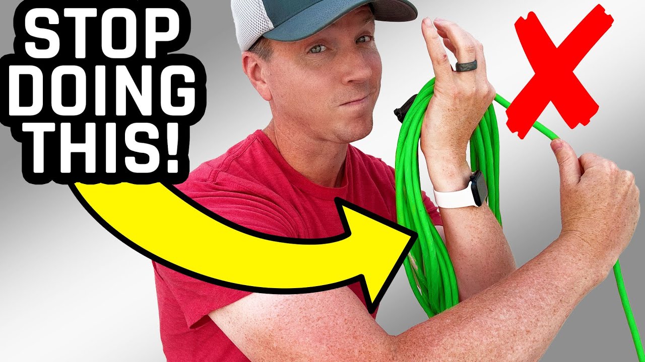 How pros wrap extension cords, cables & hoses